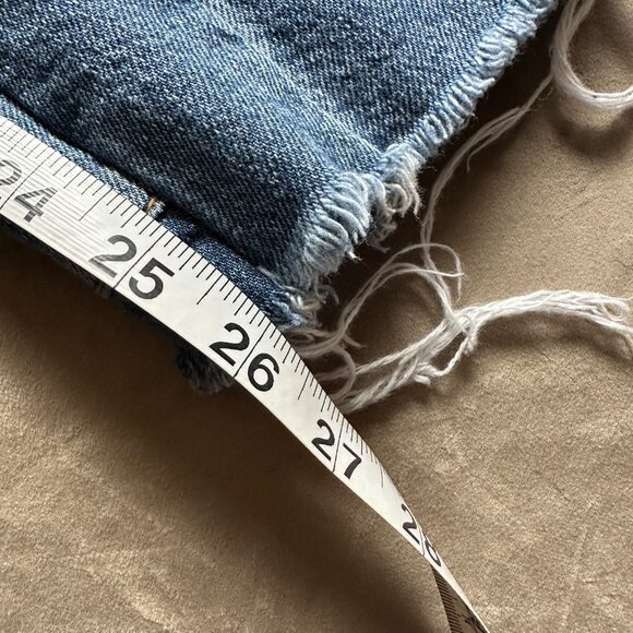 Ella Moss High Waist Straight Ankle Raw Hem Jeans with Pink Accent Stitching - Picture 11 of 11